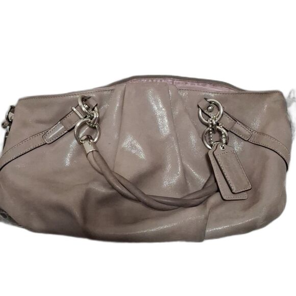 Coach Silver Sophia Madison Grey Shoulder Bag Purse J1293-F22563 - Picture 1 of 7